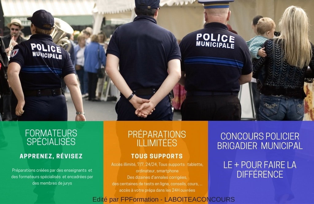 formation concours policier brigadier municipal